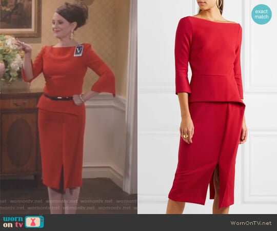 Ardingly dress by Roland Mouret worn by Karen Walker (Megan Mullally) on Will and Grace