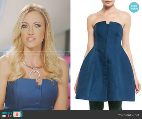 Strapless A-Line Dress by Rosie Assoulin worn by Stephanie Hollman on The Real Housewives of Dallas