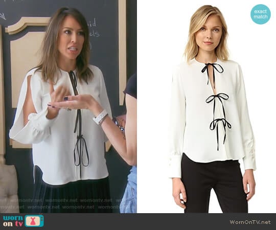 Meryl Blouse by Rachel Comey worn by Kelly Dodd on The Real Housewives of Orange County