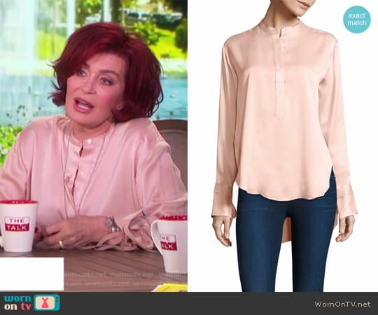 Dylan Tie-Cuff Silk Blouse by Rag & Bone worn by Sharon Osbourne on The Talk