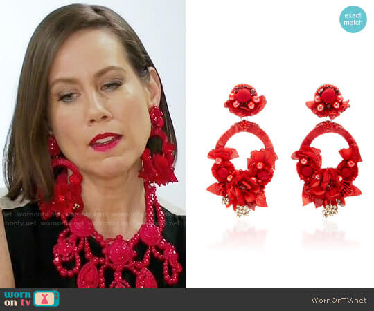 Ranjana Khan Posie Statement Earrings worn by Diana Trout (Miriam Shor) on Younger