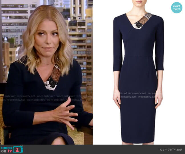Rayner Dress by Roland Mouret worn by Kelly Ripa on Live with Kelly and Ryan