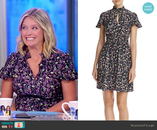 Floral Silk Dress by Rebecca Taylor worn by Sara Haines on The View