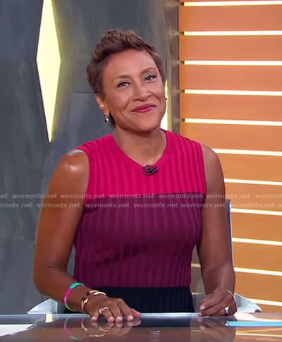 Robin’s color-block ribbed dress on Good Morning America