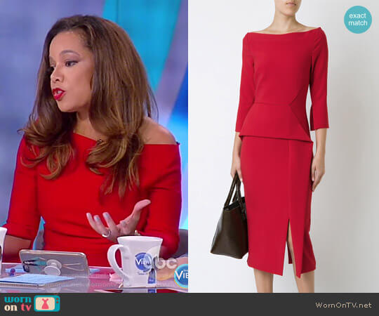Ardingly Dress by Roland Mouret worn by Sunny Hostin  on The View