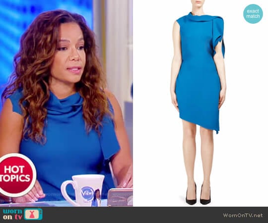 Arundel Asymmetric Dress by Roland Mouret worn by Sunny Hostin on The View