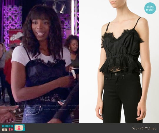 Sacai Cropped Lace Camisole worn by Molly Carter (Yvonne Orji) on Insecure