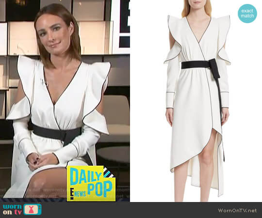 Cold Shoulder Asymmetrical Dress by Self Portrait worn by Catt Sadler on E! News