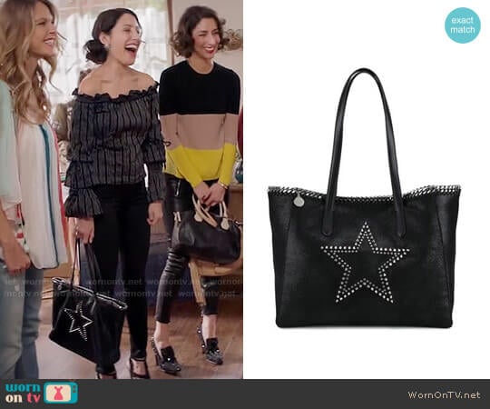 Stella McCartney Falabella Star Tote worn by Abby McCarthy (Lisa Edelstein) on Girlfriends Guide to Divorce