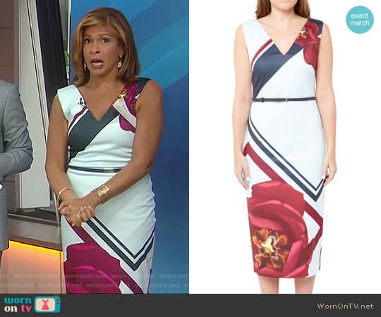 WornOnTV: Hoda’s blue flower print v-neck dress on Today | Hoda Kotb ...