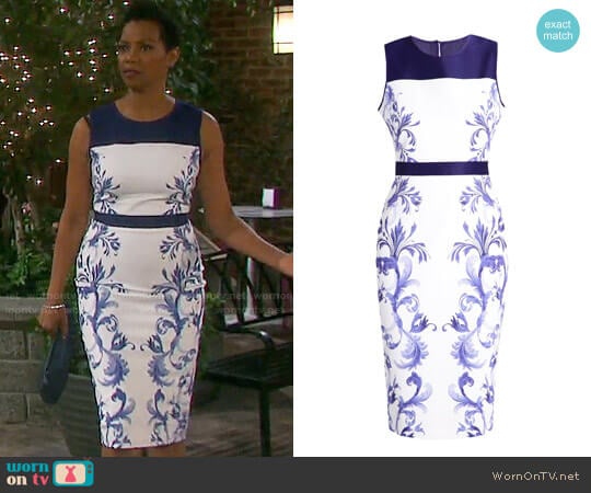 Ted Baker Ritah Dress worn by Valerie Grant (Vanessa Williams) on Days of our Lives