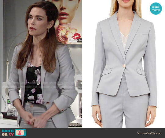 WornOnTV: Victoria’s floral cami and grey suit on The Young and the ...