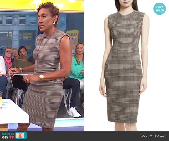 Hadfield B Power Sheath Dress by Theory worn by Robin Roberts on Good Morning America