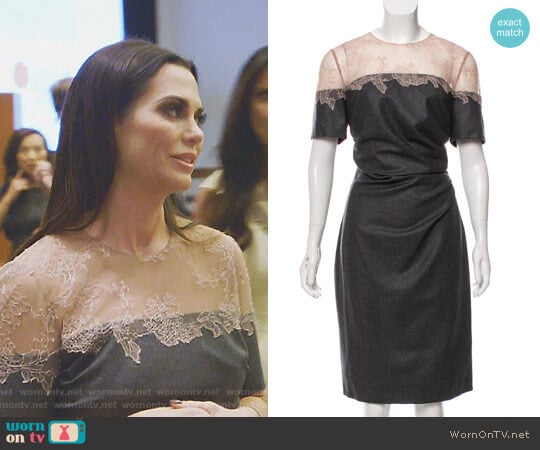 Lace Trim Wool Dress by Valentino worn by D’Andra Simmons on The Real Housewives of Dallas