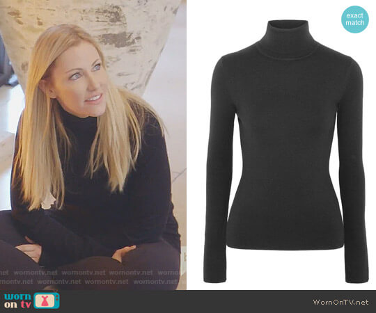 Wool-Blend Turtleneck Sweater by Gabriela Hearst worn by Stephanie Hollman on The Real Housewives of Dallas