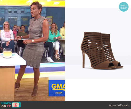 Multi-strap High Heel Sandal by Zara worn by Robin Roberts on Good Morning America