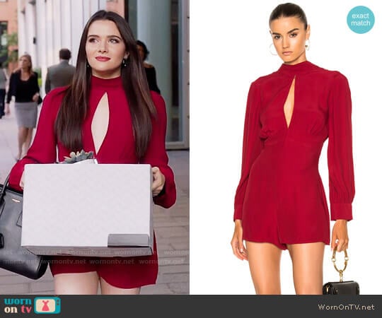 Zimmermann Collared Tuck Playsuit worn by Jane Sloan (Katie Stevens) on The Bold Type