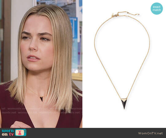 Alexis Bittar Pyramid Necklace worn by Anna (Rebecca Rittenhouse) on The Mindy Project