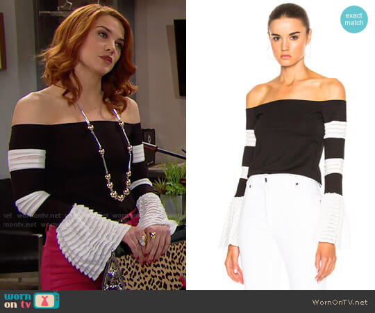 Alexis Gryffin Top worn by Sally Spectra (Courtney Hope) on The Bold and the Beautiful