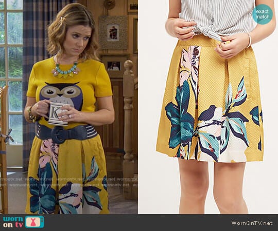 Anthropologie Tropicale Skirt worn by Kimmy Gibbler (Andrea Barber) on Fuller House