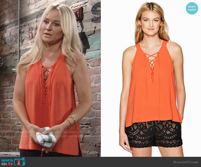 Bcbgmaxazria Lana Top worn by Sharon Collins (Sharon Case) on The Young & the Restless