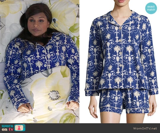 BedHead Damask Print Pajamas worn by Mindy Lahiri (Mindy Kaling) on The Mindy Project