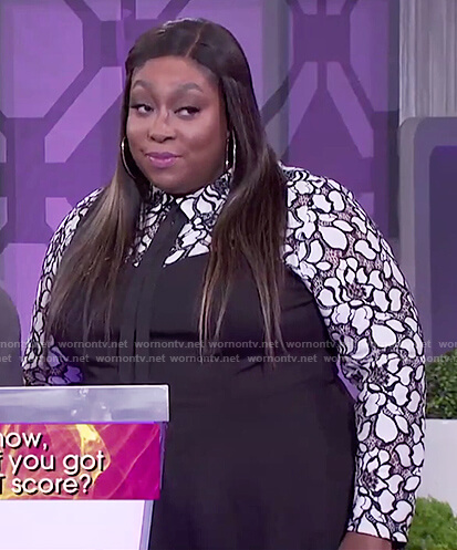 Loni’s floral lace top on The Real