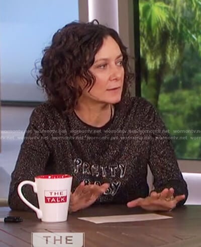 Sara’s pretty baby sweater on The Talk