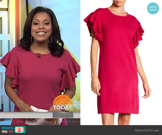 WornOnTV: Sheinelle’s pink ruffled sleeve dress on Today | Sheinelle ...