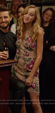 Clare's floral lace dress on Younger