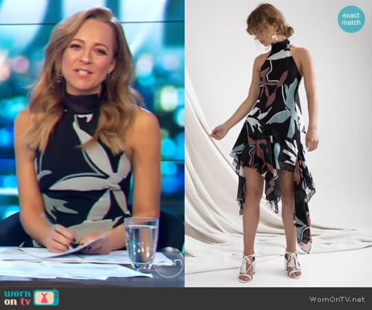 Take a Hold Dress by C/Meo Collective worn by Carrie Bickmore on The Project