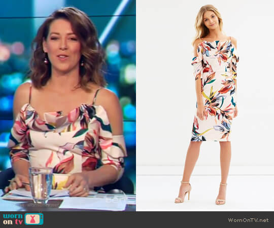 Gigi Flounce Dress by Cooper st worn by Gorgi Coghlan on The Project