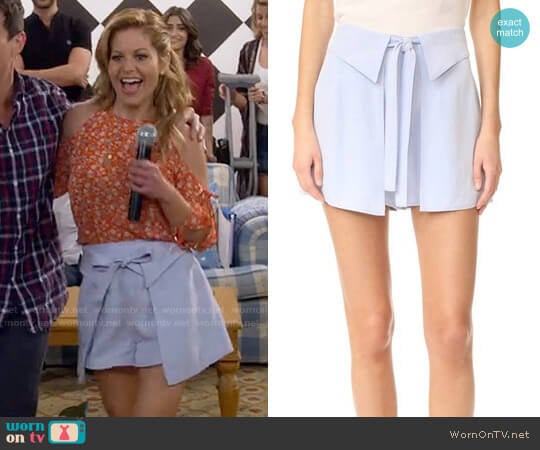 10 Crosby Derek Lam Wrap Front Shorts worn by DJ Tanner-Fuller (Candace Cameron Bure) on Fuller House