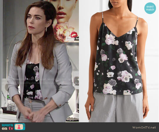 WornOnTV: Victoria’s floral cami and grey suit on The Young and the ...