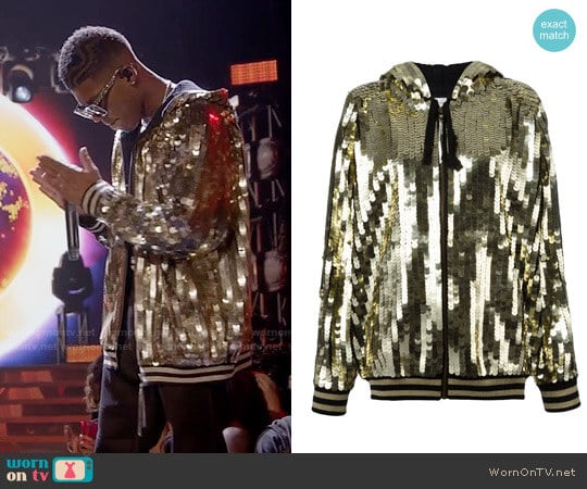 Faith Connexion Sequins Embellished Bomber Jacket worn by Hakeem Lyon (Bryshere Y. Gray) on Empire