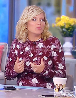 Sara's floral print long sleeve dress on The View