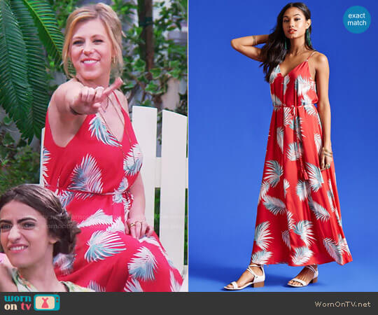 Forever 21 Contemporary Palm Leaf Dress worn by Stephanie Tanner (Jodie Sweetin) on Fuller House