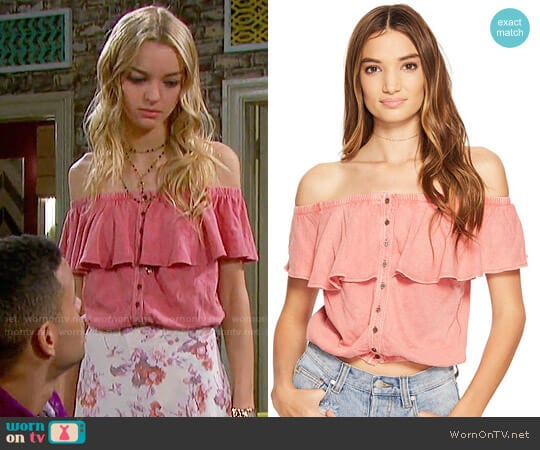 Free People Love Letter Tube Top worn by Claire Brady (Olivia Keegan) on Days of our Lives