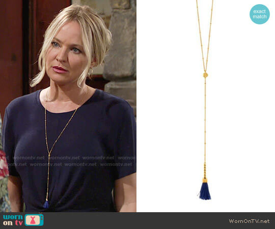 Gorjana Baja Lariat Necklace worn by Sharon Newman (Sharon Case) on The Young & the Restless