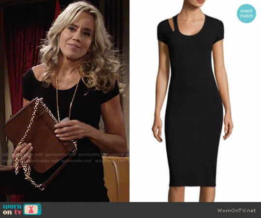 Helmut Lang Cutout Cotton Midi Dress worn by Alice Johnson (Tamara Clatterbuck) on The Young and the Restless