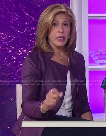 Hoda's purple zip jacket on Today