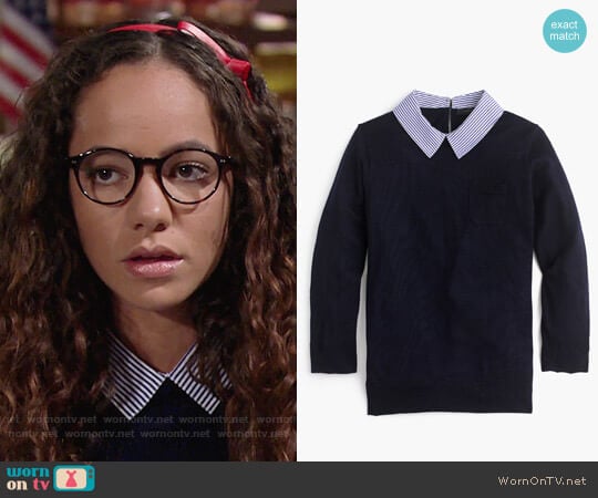 J. Crew Collared Tippi Sweater worn by Mattie Ashby (Lexie Stevenson) on The Young and the Restless