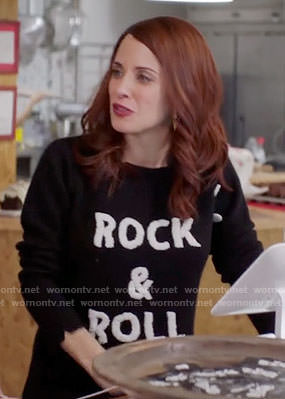 Jo’s black Rock and Roll sweater on Girlfriends Guide to Divorce