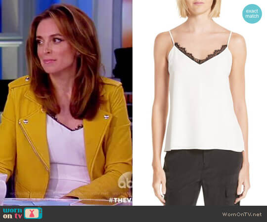 Lia Lace-Trimmed Silk Camisole by L'Agence worn by Jedediah Bila on The View