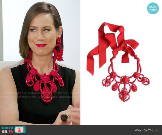 Lanvin for H&M Red Necklace worn by Diana Trout (Miriam Shor) on Younger