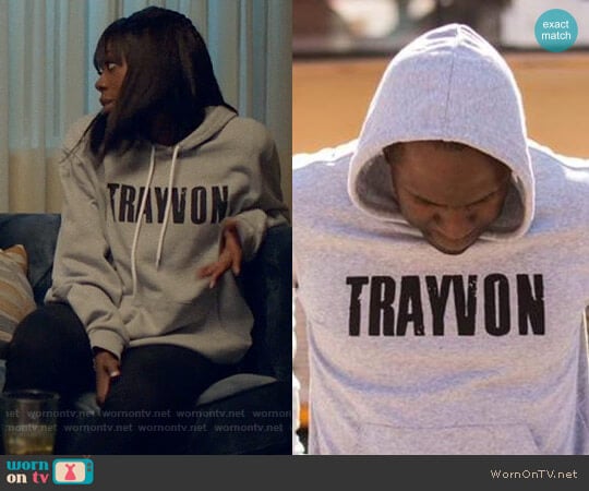 Liberated People Our Son Trayvon Hoodie worn by Molly Carter (Yvonne Orji) on Insecure