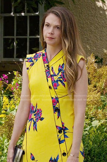 Liza’s yellow floral maxi dress on Younger