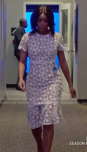 Mary Jane's beige and white lace dress on Being Mary Jane