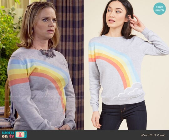 ModCloth Keep Under Color Sweater by Sugarhill Boutique worn by Kimmy Gibbler (Andrea Barber) on Fuller House