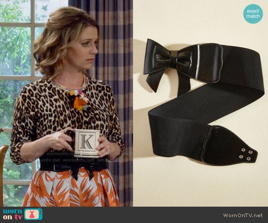 ModCloth Banned Bow, Baby! Belt in Black worn by Kimmy Gibbler (Andrea Barber) on Fuller House